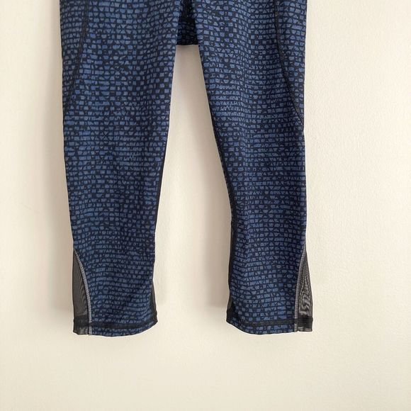 Lululemon Free Runner Crop Womens 4 Shatter Weave Desert Teal Alberta Lake Black - Picture 6 of 12